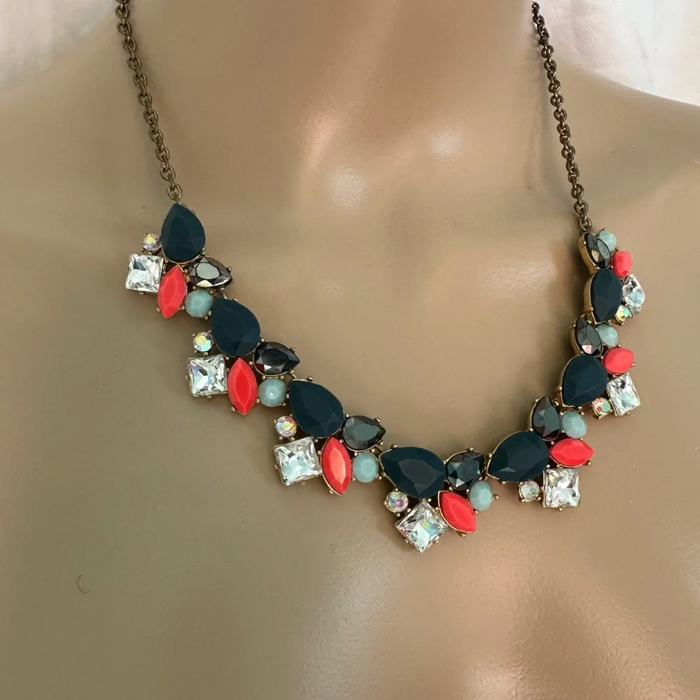 JCrew Elegant Multi-Color Statement Necklace